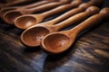 Set of wooden spoons