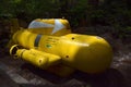 Yellow submarine art installation