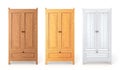 Set of woods cupboards. Royalty Free Stock Photo