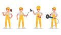 Set of workers with various tools for construction and repair Royalty Free Stock Photo