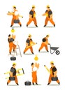 Set of workers in working clothes Royalty Free Stock Photo