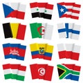 Set of world flags Royalty Free Stock Photo