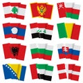 Set of world flags Royalty Free Stock Photo