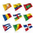 Set of world flags 7 Royalty Free Stock Photo