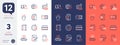 Set of World mail, Payment methods and Voting ballot line icons. For design. Vector Royalty Free Stock Photo