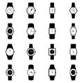 Set of wristwatches, illustration Royalty Free Stock Photo