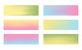 Set of 384 x 115 horizontal banners with pastel color Royalty Free Stock Photo