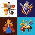 Set Of 2x2 Knight Images Royalty Free Stock Photo