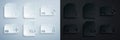 Set XLS file document, Document folder protection, Add new, Folder and lock, Next page arrow and Unknown icon. Vector Royalty Free Stock Photo