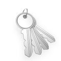 Set of yale type keys from overhead Royalty Free Stock Photo