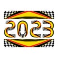 Race flag year 2023 Royalty Free Stock Photo