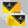 Set of yellow and black Modern Corporate Business Card Design Templates