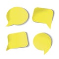 Set of yellow Stick Speech Bubbles