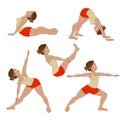 Set of yoga asana
