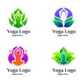 Set Of Yoga And Beauty Logo Design
