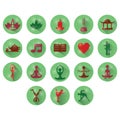 set of yoga icons. Vector illustration decorative design Royalty Free Stock Photo