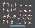 Set of yoga poses