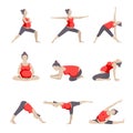 Set of 9 Yoga poses for Pregnant women.