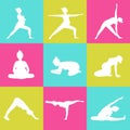 Set of 9 Yoga poses for Pregnant women.