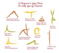 Set Of Yoga Positions for Royalty Free Stock Photo