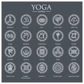 set of yoga symbols. Vector illustration decorative design