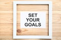 Set your goals on sheet of paper Royalty Free Stock Photo