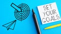 Set Your Goals is shown using the text Royalty Free Stock Photo