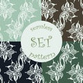 Set zentangl seamless pattern