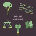 Zip line equipment