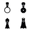 Set of zippers icon