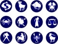 Set of zodiac buttons Royalty Free Stock Photo