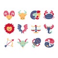 Set of 12 Zodiac Signs