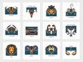 Set of zodiac signs icons. Aries  leo  gemini  taurus  scorpio  aquarius  pisces  sagittarius  libra  virgo  capricorn and cancer. Royalty Free Stock Photo