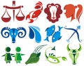 Set of zodiac signs Royalty Free Stock Photo