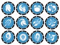 Set of Zodiac symbols Royalty Free Stock Photo