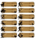 Set zodiac wood banner
