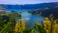 Sete Cidades at Lake Azul on the island Sao Miguel Azores