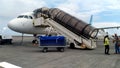 \'Sete Cidades\' SATA Air Acores CS-TSG Airbus A321 on a tarmac of Ponta Delgada Airport, Sao Miguel, Azores, Portugal