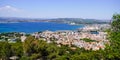 Sete city bay sea in France from Mont Saint Clair panoramic view Mediterranean south french coast Royalty Free Stock Photo