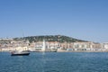 Sailing ship in Sete Harbor in the south of France