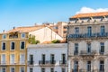 SETE, FRANCE - SEPTEMBER 10, 2017: View of city buildings, clos Royalty Free Stock Photo