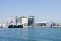 Tugboats in Sete Harbor in the south of France Royalty Free Stock Photo