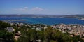 Sete mediterranean panoramic view waterfront of city bay in Languedoc-Roussillon South France Royalty Free Stock Photo