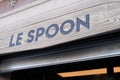 Sete , ocitanie France  - 06 30 2021 : le Spoon sign brand and logo text on bar of tv french series movies flagship places of Royalty Free Stock Photo