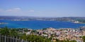 Sete panoramic waterfront of city harbor in Languedoc-Roussillon South France Royalty Free Stock Photo