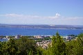 Sete town French Mediterranean coast in top view Royalty Free Stock Photo