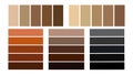 Seth palette of shades of hair color.