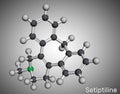 Setiptiline molecule. It is tetracyclic antidepressant TeCA. Molecular model. 3D rendering Royalty Free Stock Photo