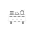 Setout buffet service vector icon symbol isolated on white background