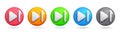Sets of 3d icons of next button. 3d realistic modern minimalist icons for minimal and creative designs.